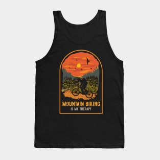 Mountain biking is my therapy Tank Top